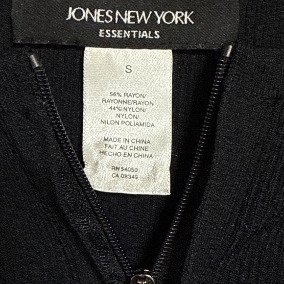 Jones New York Country Essentials Women S Jacket Raglan Sleeve Full Zip Crochet - Picture 3 of 7